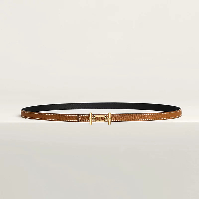 Fibbia da cintura Ancre & Pelle reversibile per cintura 13 mm Nero / Oro Donna