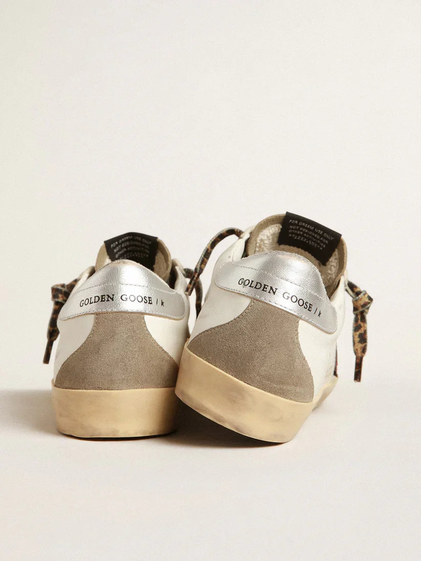 Stella in glitter bordeaux e talloncino argento