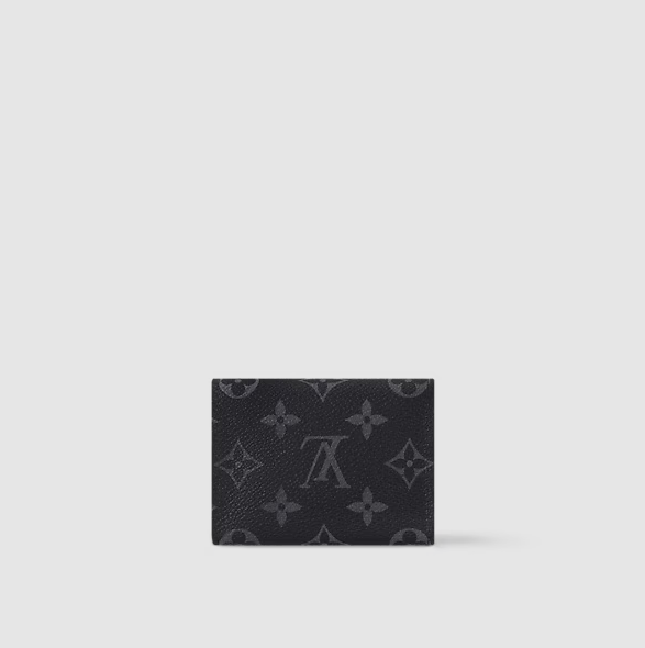 Porta carte di credito magnetico Monogram Nero