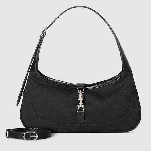 Borsa a spalla Jackie Slim misura media in pelle nera