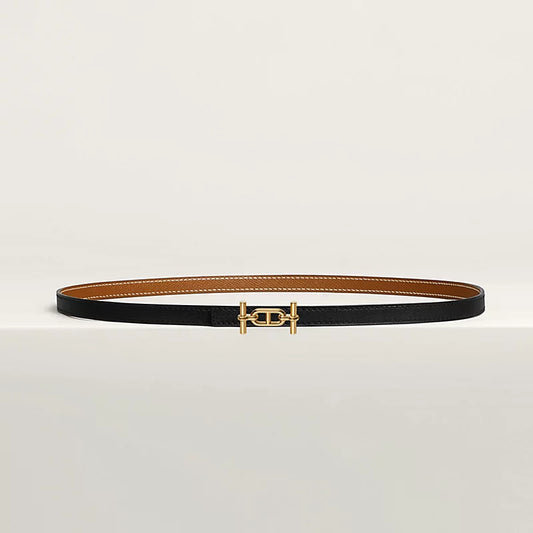 Fibbia da cintura Ancre & Pelle reversibile per cintura 13 mm Nero / Oro Donna