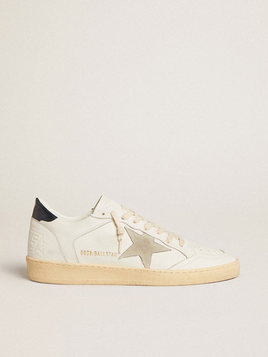 Stella in suede ghiaccio e talloncino in pelle blu