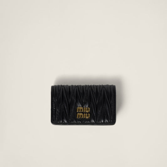 Portacarte in nappa nero