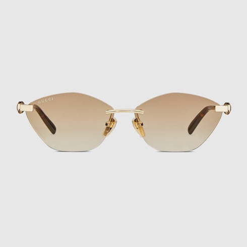 Occhiali da sole cat-eye oro