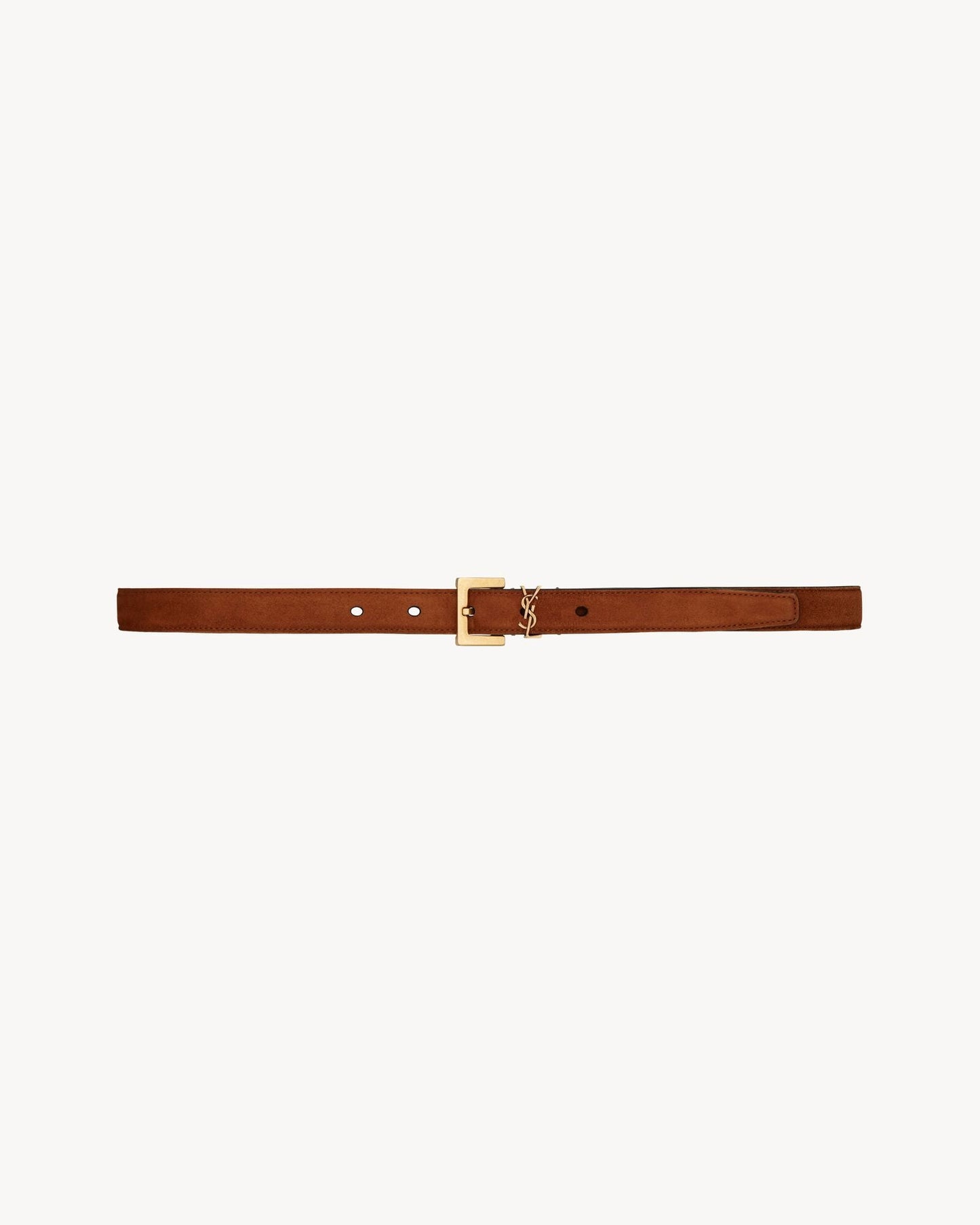 Cassandre Cintura Sottile in Suede con Fibbia Quadrata