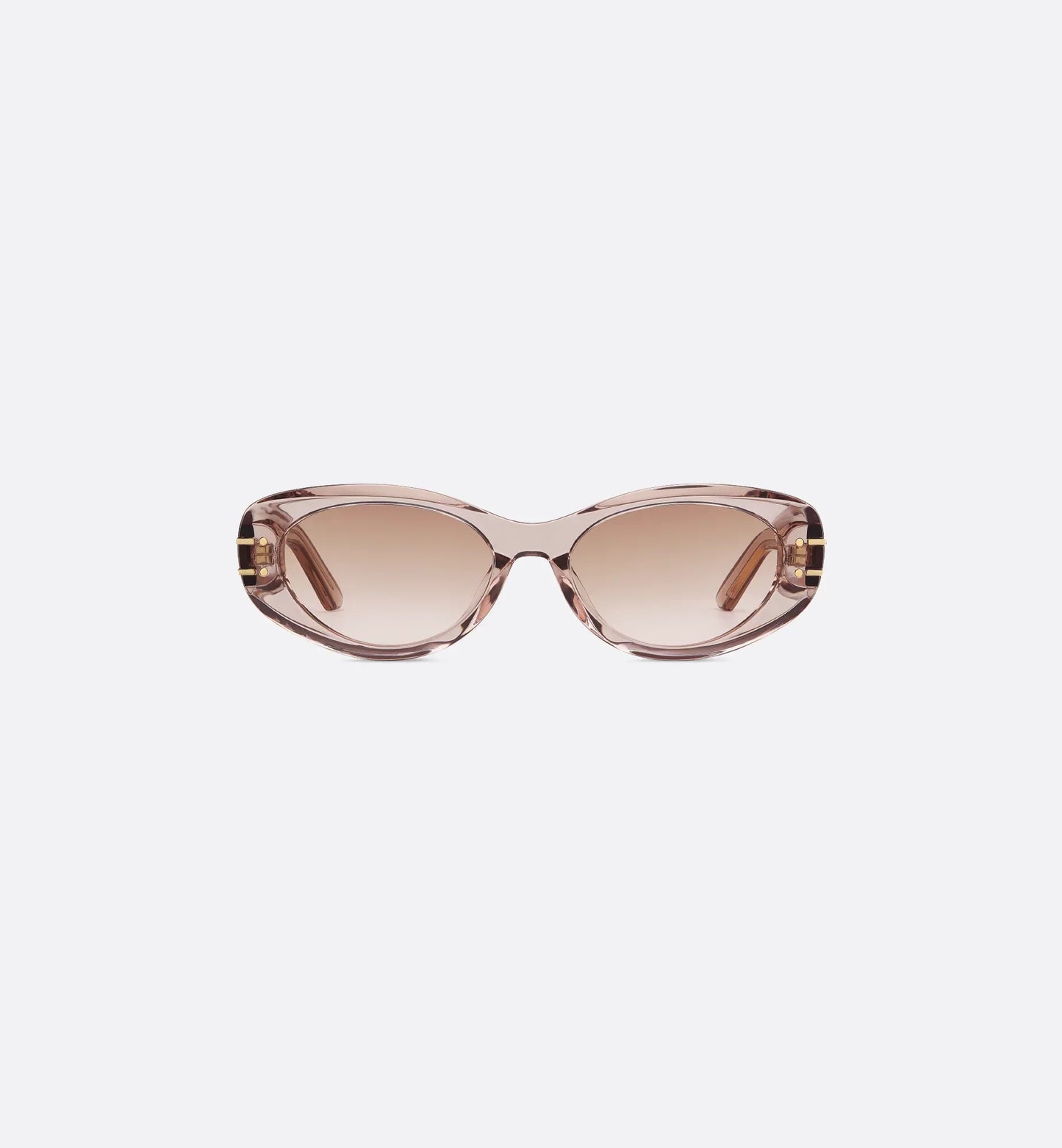 Occhiali da sole ovali trasparenti beige Signature B8U donna