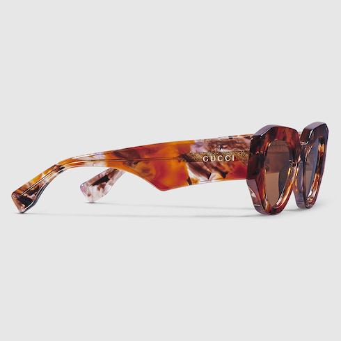 Occhiali da sole cat-eye tartarugato marrone