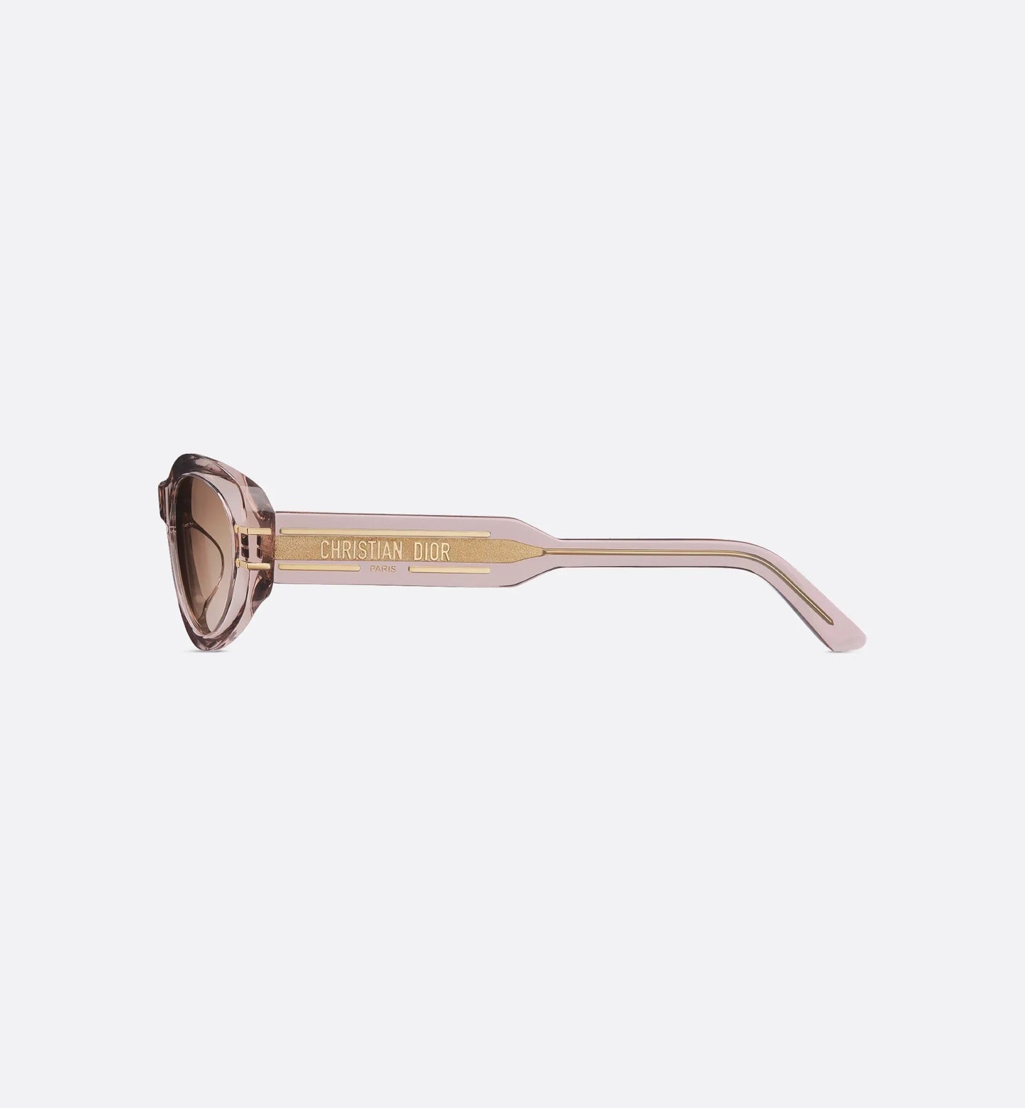 Occhiali da sole ovali trasparenti beige Signature B8U donna