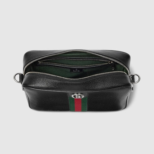 Borsa a tracolla Ophidia misura media in pelle morbida nera