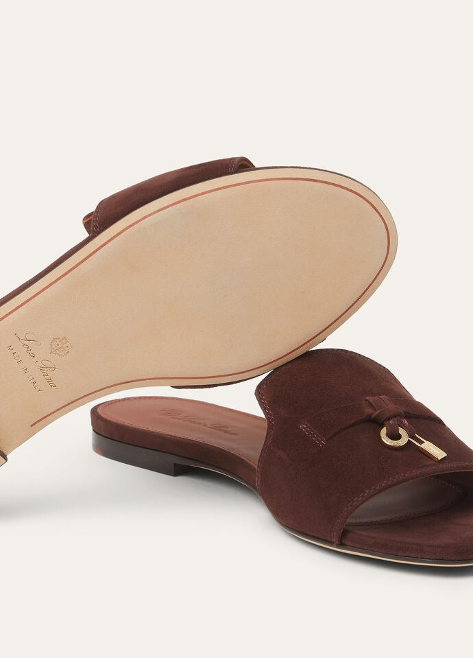 Sandalo Summer Charms Suede Marrone