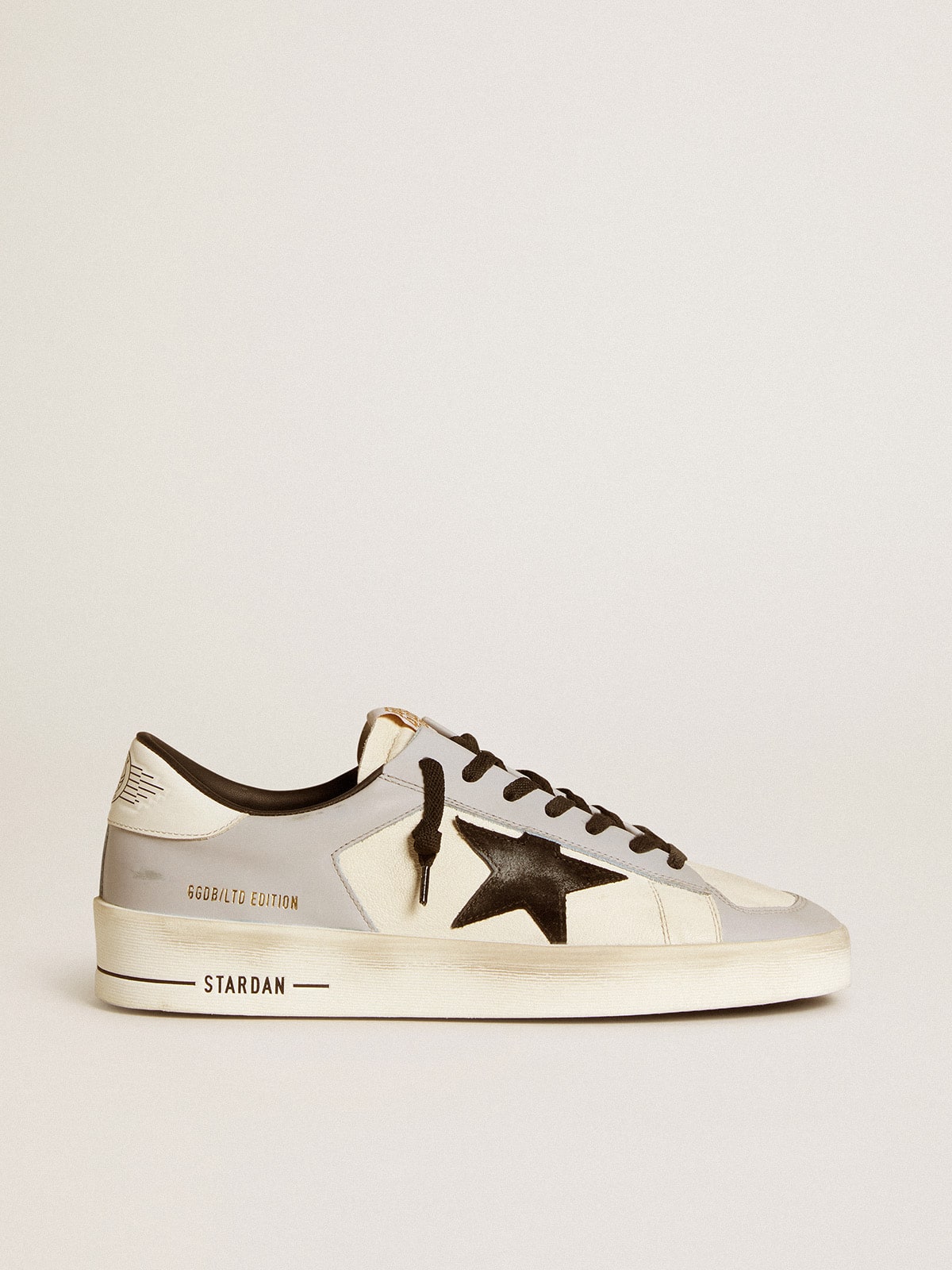 LTD in nappa e pelle con stella in suede e talloncino in pelle