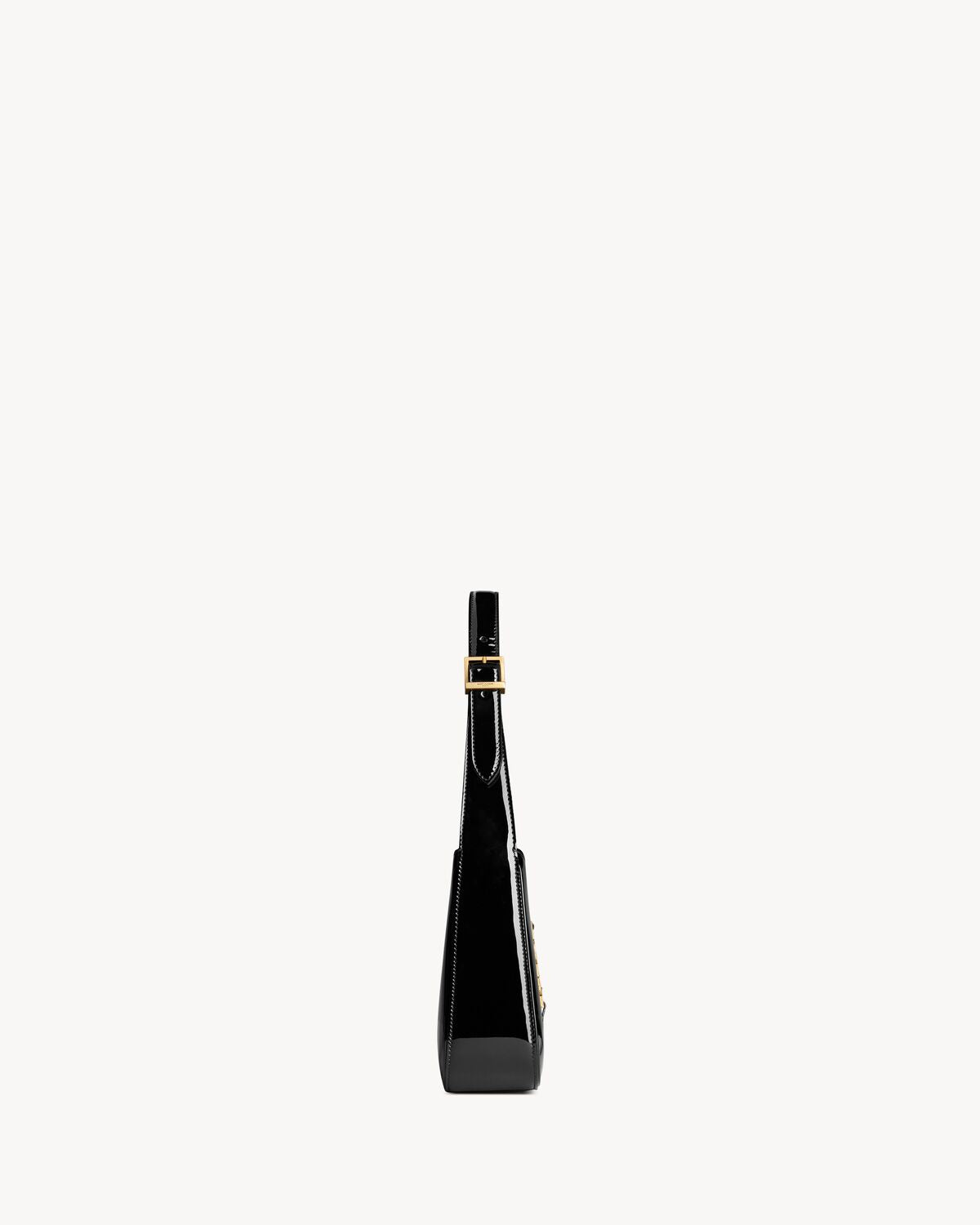 LE 5 À 7 IN PELLE VERNICIATA NERO