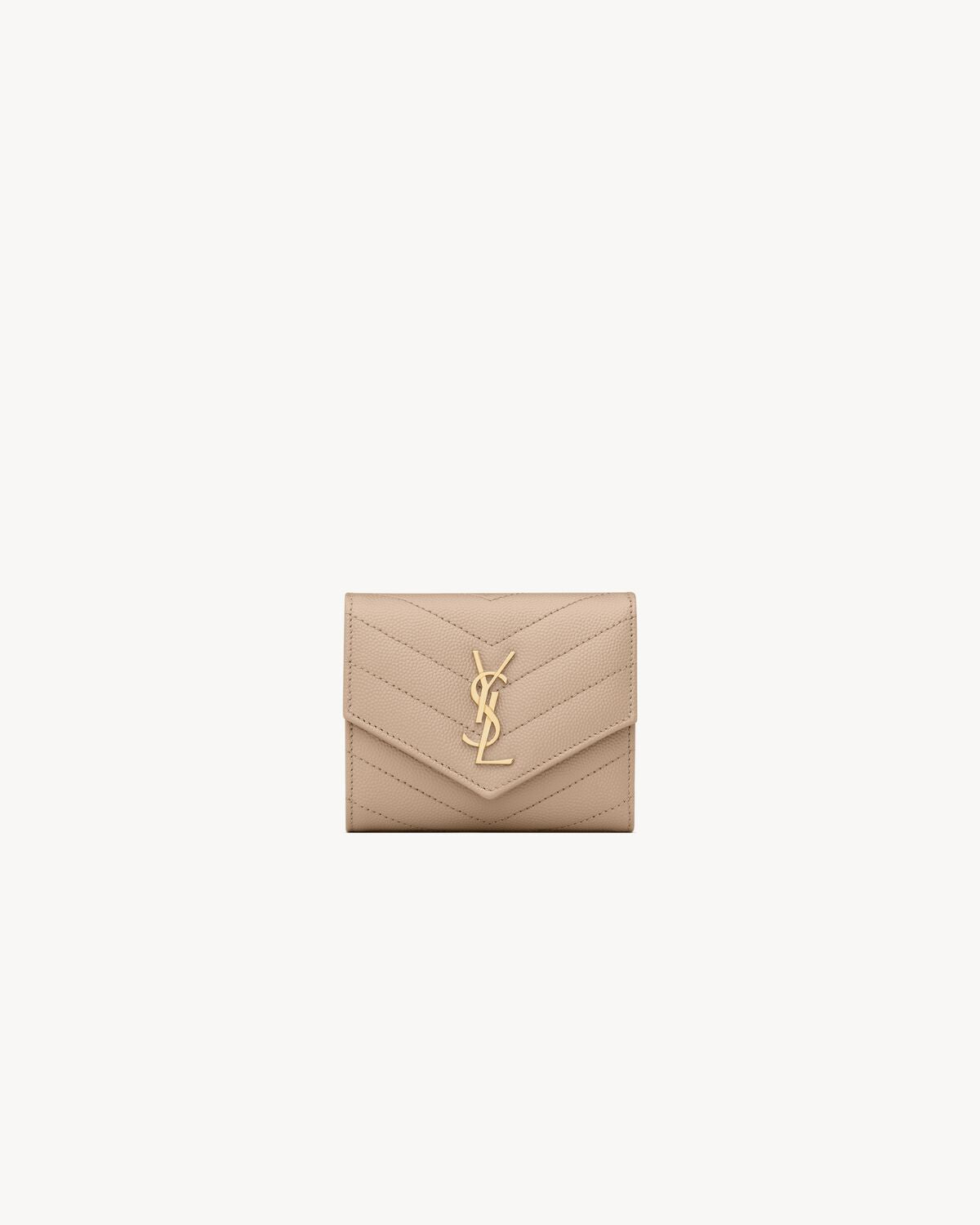 PORTAFOGLIO MULTIPIEGHE CASSANDRE MATELASSÉ BEIGE