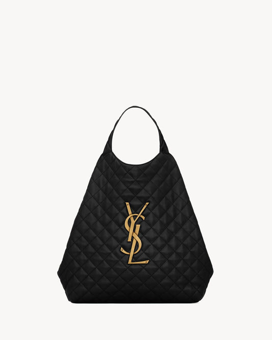 MAXI SHOPPING BAG ICARE IN NAPPA NERO