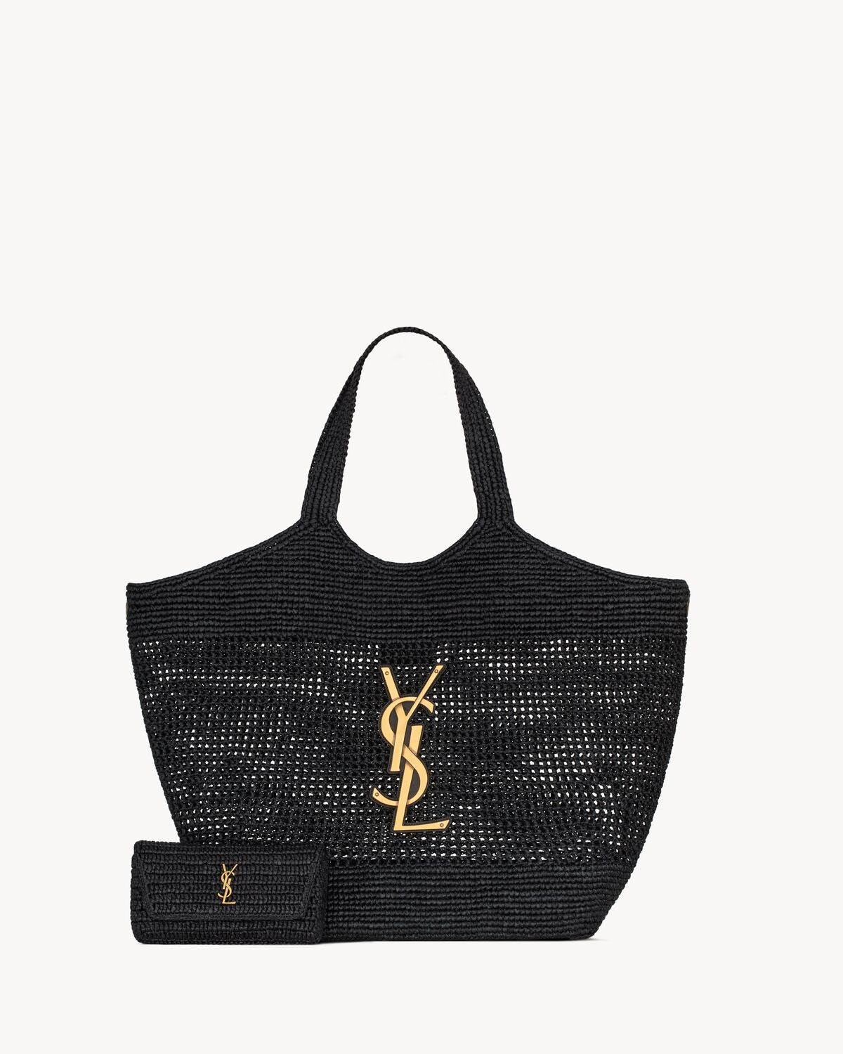 ICARE IN RAFFIA NERO