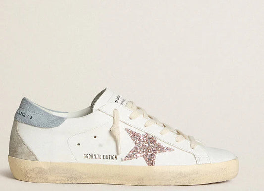 LTD con stella in glitter multicolori e talloncino in suede