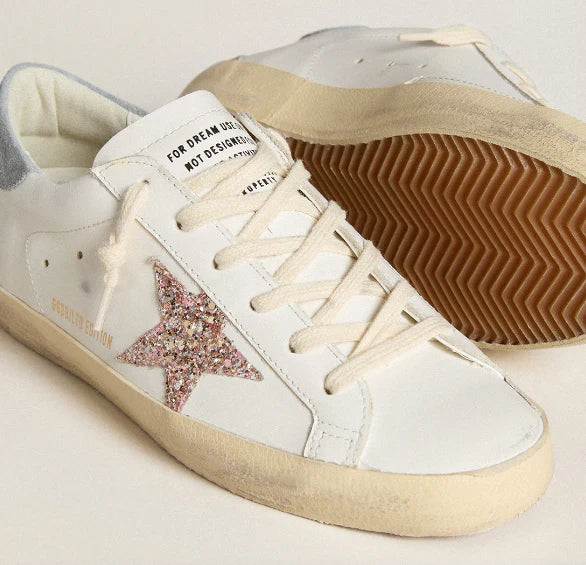 LTD con stella in glitter multicolori e talloncino in suede