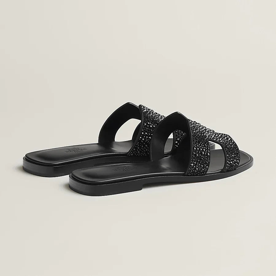 Sandali Oran Nero Glitter