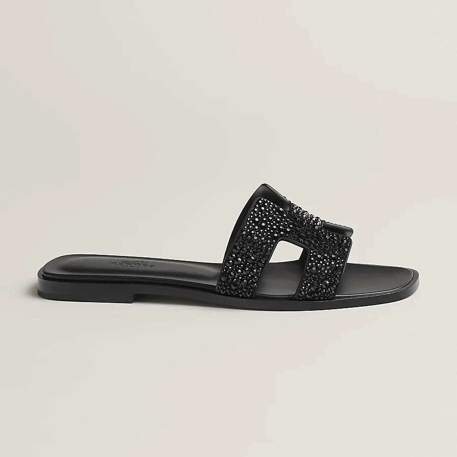 Sandali Oran Nero Glitter